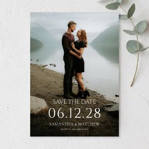 Einfache moderne Foto-Hochzeit - Termin vormerken Save The Date