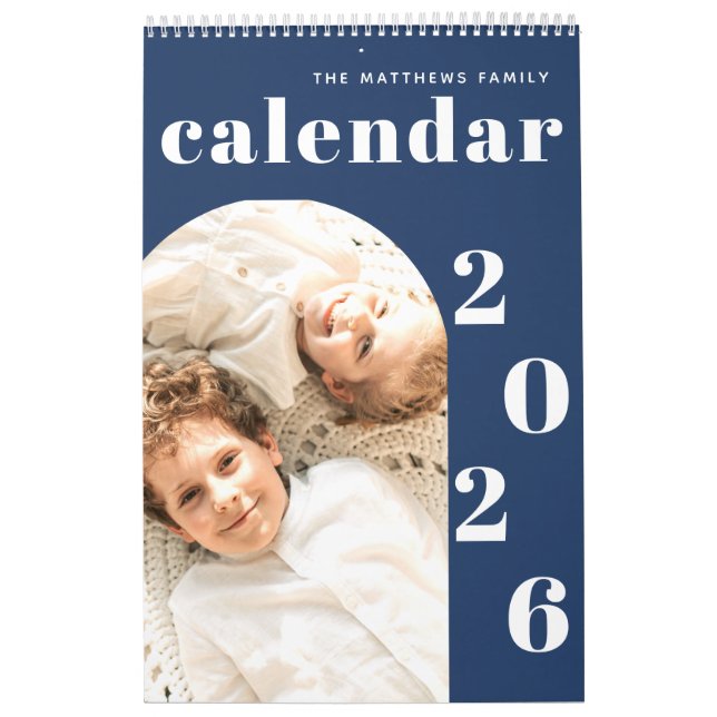 Einfache, moderne Foto-Planer-Kalender Kalender (Titelbild)