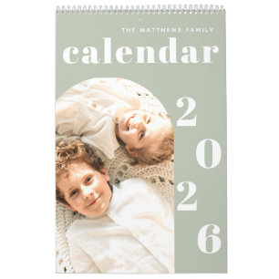 Einfache, moderne Foto-Planung Kalender