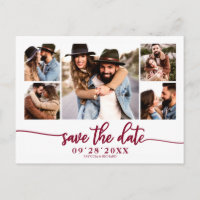 Einfache, moderne Fotocollage-Hochzeit spart das D