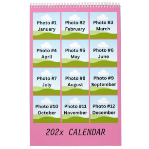 Einfache moderne FotoCollage Minimalistisch Custom Kalender
