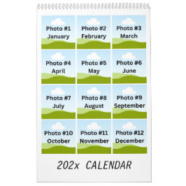 Einfache moderne FotoCollage Minimalistisch Custom Kalender
