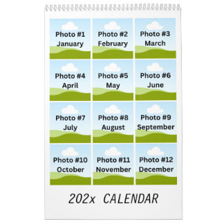Einfache moderne FotoCollage Minimalistisch Custom Kalender