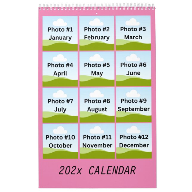 Einfache, moderne FotoCollage Minimalistisch kunde Kalender (Titelbild)