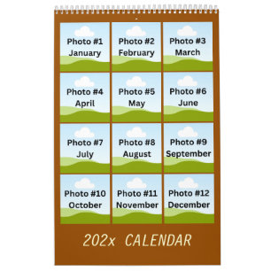 Einfache, moderne FotoCollage Minimalistisch kunde Kalender