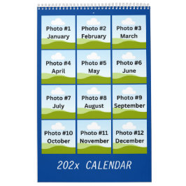 Einfache, moderne FotoCollage Minimalistisch kunde Kalender
