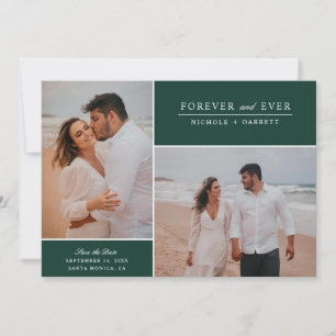 Einfache Moderne für immer und immer zwei Fotos    Save The Date