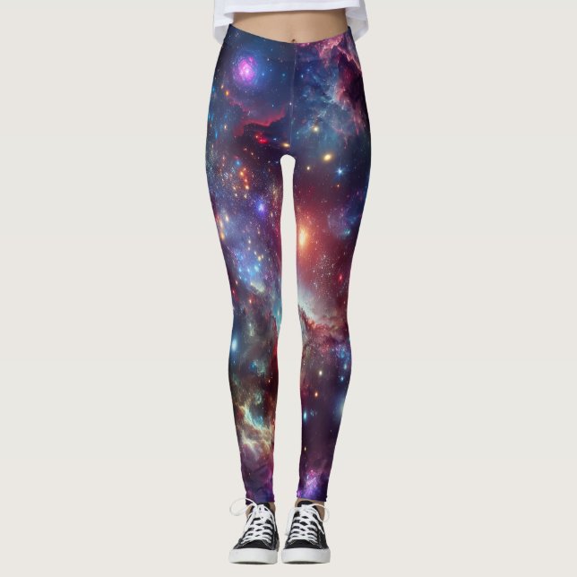 Einfache Moderne: Galaxy Space Rock Coole Leggings (Vorderseite)