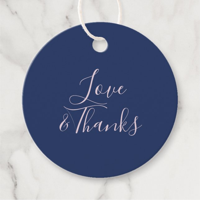 Einfache moderne Gastgeschenk Hochzeit Danke, dass Geschenkanhänger (Vorderseite)