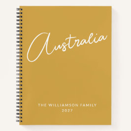 Einfache, moderne, gelbe Personalisierte Familienr Notizbuch