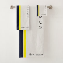 Einfache moderne, gelbe, schwarz-weiße Küste