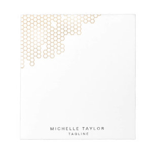 EINFACHE MODERNE GOLD HONEYCOMB NOTIZBLOCK