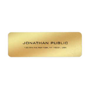 Einfache moderne Gold-Look Eleganter Schlichter Ch