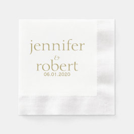 Einfache moderne goldene Metallic Wedding Napkin Serviette