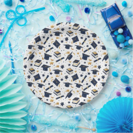 Einfache moderne Graduierungspartei Pappteller