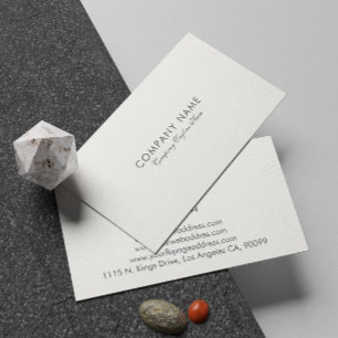Einfache moderne graue Typografie auf Weiß Visitenkarte