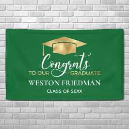 Einfache moderne Green Gold Abschluss Banner