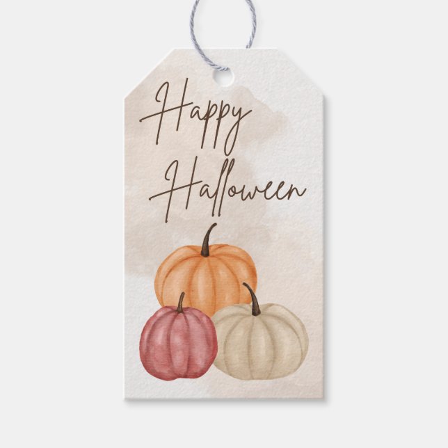 Einfache moderne Halloween-Geschenkmarke Geschenkanhänger (Vorderseite)