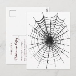 Einfache moderne Halloween-Party-Einladung Postkarte