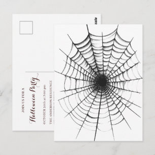 Einfache moderne Halloween-Party-Einladung Postkarte