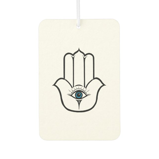 Einfache moderne Hamsa Hand Fatima Autolufterfrischer (Vorderseite)