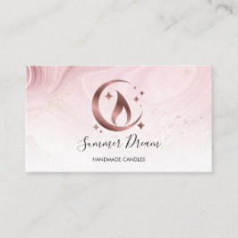 Einfache, moderne, handgefertigte Honig-Kerze-Visi Visitenkarte