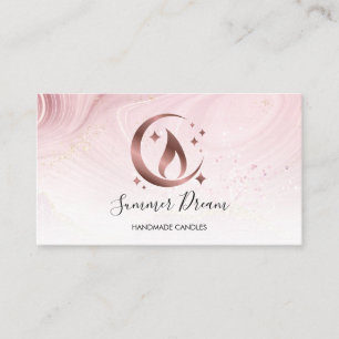 Einfache, moderne, handgefertigte Honig-Kerze-Visi Visitenkarte