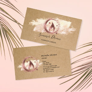 Einfache, moderne, handgefertigte Honig-Kerze-Visi Visitenkarte