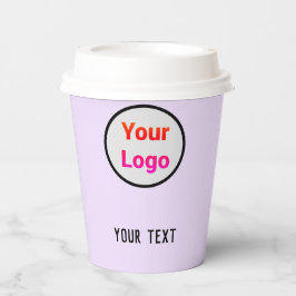 EINFACHE MODERNE HINZUFÜGEN SIE IHRE LOGO-Papierta Pappbecher