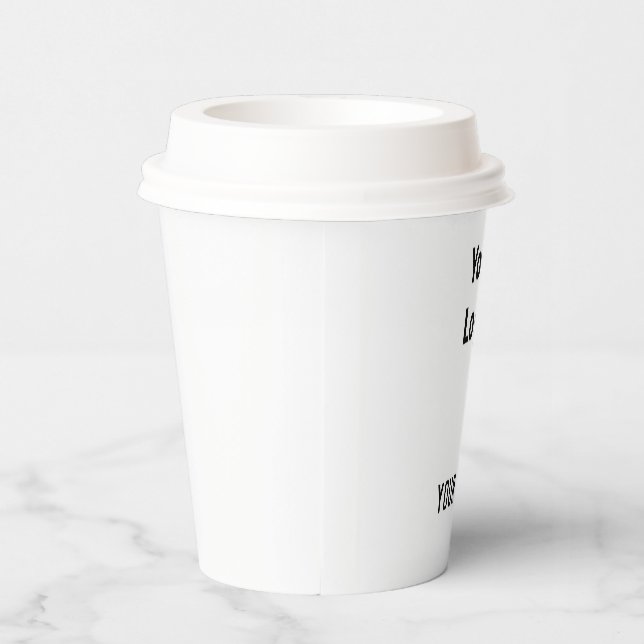EINFACHE MODERNE HINZUFÜGEN SIE IHRE LOGO-Papierta Pappbecher (Rechts)