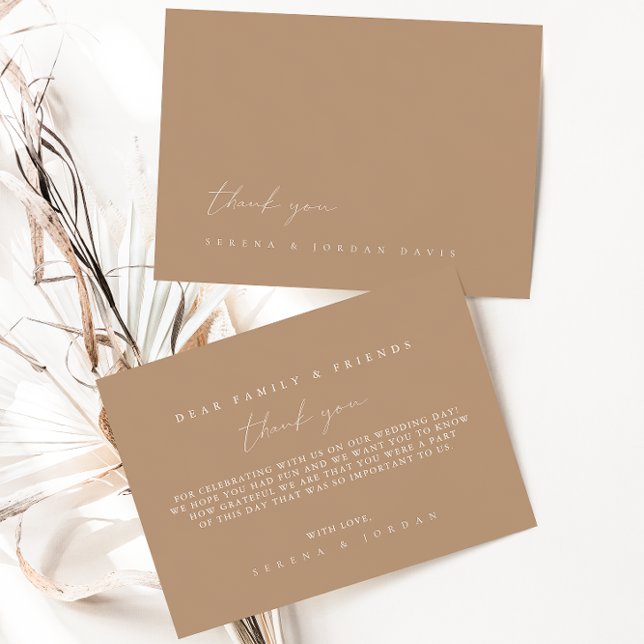 Einfache moderne Hochzeit Dankeschön-Karte Dankeskarte (Von Creator hochgeladen)