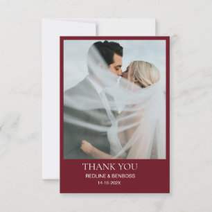 Einfache moderne Hochzeit Danksagungskarte mit Not Dankeskarte