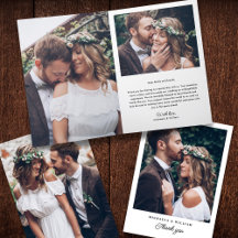 Einfache moderne Hochzeit mit 4 Fotos