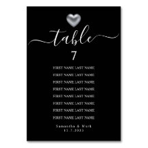 Einfache moderne Hochzeit mit Silberherz