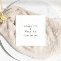 Einfache moderne Hochzeit Napkin