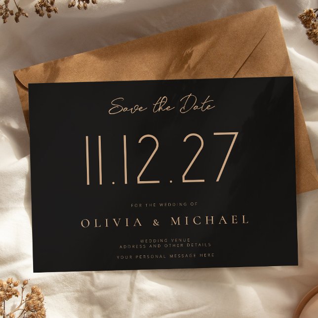 Einfache moderne Hochzeit ohne Foto Save the Date (Von Creator hochgeladen)