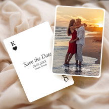 Einfache moderne Hochzeit rettet das Datum