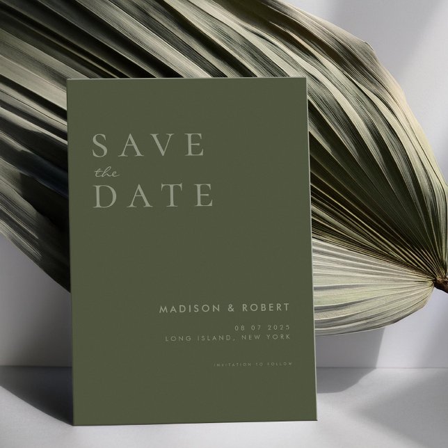 Einfache moderne Hochzeit rettet das Datum Save The Date (Von Creator hochgeladen)