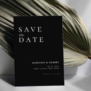 Einfache moderne Hochzeit rettet das Datum Save The Date