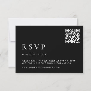 Einfache moderne Hochzeit RSVP Karte