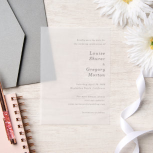 Einfache moderne Hochzeit - Save the Date