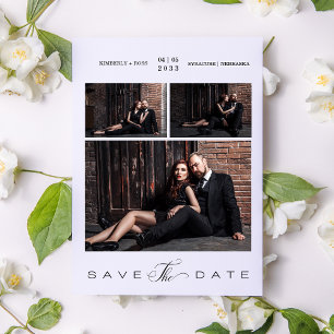 Einfache moderne Hochzeitskasse für 3 Fotos