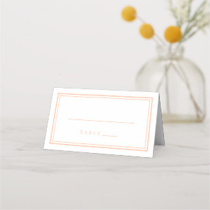 Einfache moderne Hochzeitskunst & Weiße Platzkarte