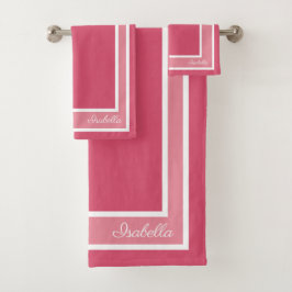 Einfache moderne Honeysuckle Badhandtuch Set