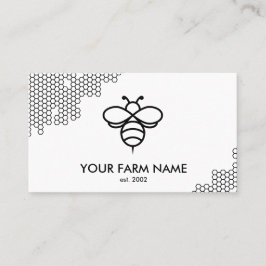 Einfache moderne Imkerin Apiarist Bearm Honey Visitenkarte