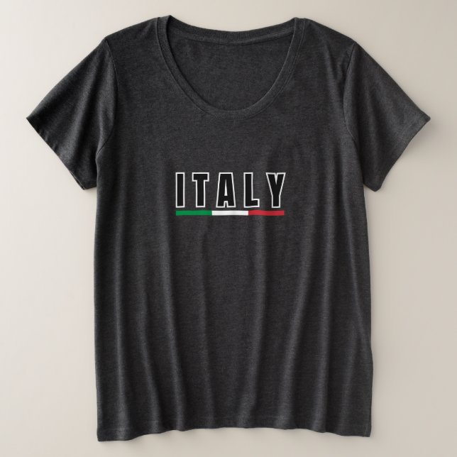 Einfache Moderne Italienisch Art Letter Souvenir Große Größe T-Shirt (Design vorne)