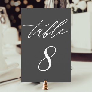 Einfache moderne Kalligrafie Holzkohle Hochzeitsti Einladung