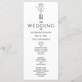 Einfache moderne kalligraphische Hochzeit Programm