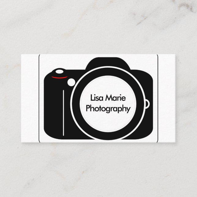 Einfache moderne Kamera-Fotografie Visitenkarte (Vorderseite)