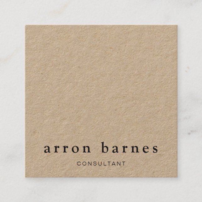 Einfache moderne Kraft Quadratische Visitenkarte (Vorderseite)